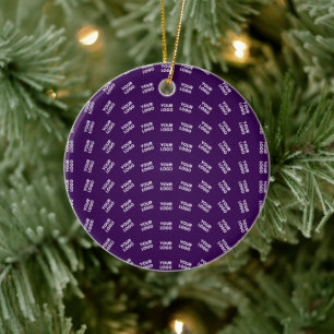 Unik Logotyp eller någon överladdad bild Mönster Julgransprydnad Keramik