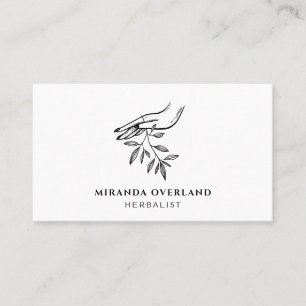 Unik Logotyp för Herbalist Naturopath Botanical Lö Visitkort
