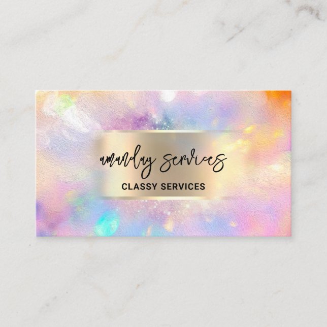 Unik Logotyp för Holograf QR-kod, butiksram Visitkort (Framsida)