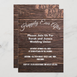 Unik, lyckligt efter bröllop inbjudningar