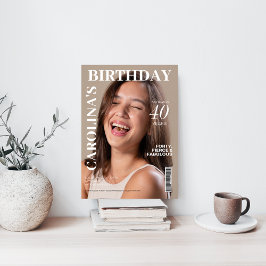 Unik magasintäckning 40:e födelsedagen party inbjudningar