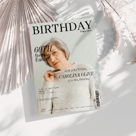 Unik magasintäckning 60:e Födelsedagsfesten Inbjudningar