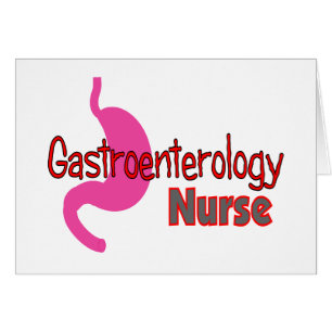 Unik mage för GastroenterologySJUKSKÖTERSKA Hälsningskort