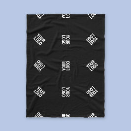 Unik mall för Modern Logotyp Mönster | Svart Fleecefilt