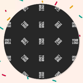 Unik mall för Modern Logotyp Mönster | Svart Runt Klistermärke