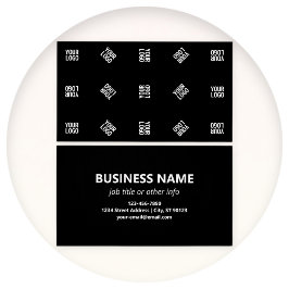 Unik mall för Modern Logotyp Mönster | Svart Visitkort