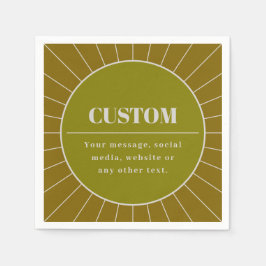 Unik mall för redigerbar design med upphöjda Retro Pappersservett