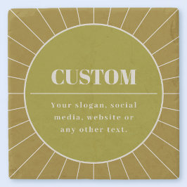 Unik mall för redigerbar design med upphöjda Retro Stenunderlägg