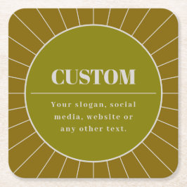 Unik mall för redigerbar design med upphöjda Retro Underlägg Papper Kvadrat