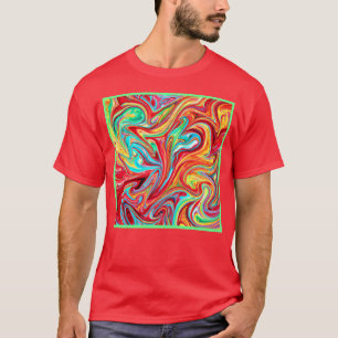 Unik målning för Ljusa färger Mönster. Köp nu T Shirt