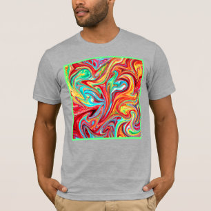 Unik målning för Ljusa färger Mönster. Köp nu T Shirt