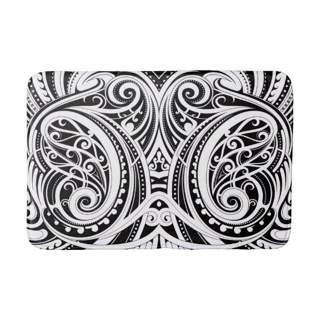 Unik Māori-design för NZKULTURE Badrumsmatta (Framsidan)