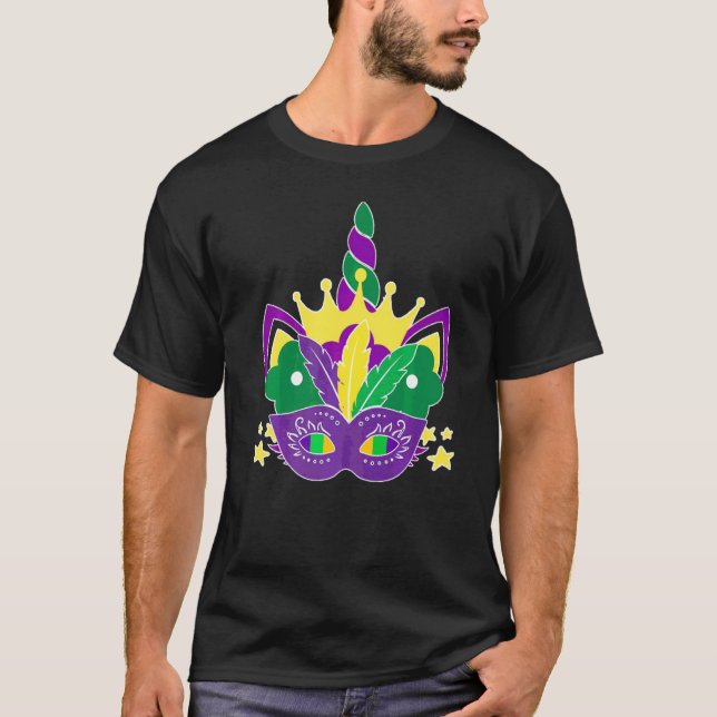 Unik Mardi Gras Festival Mask Tee Cute Mardi Gra (Framsida)