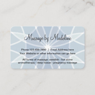 Unik massageterapeutdesign visitkort