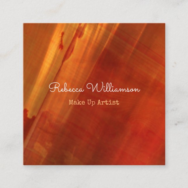 Unik Metall Abstrakt Art Swirl av kopparkoppar Fyrkantigt Visitkort (Framsida)