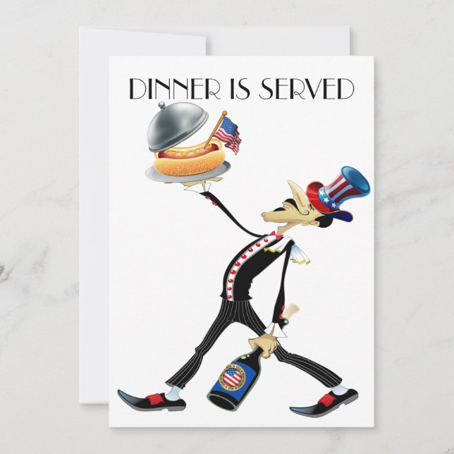 Unik middag / sammankomst version 3 inbjudan (Framsida)