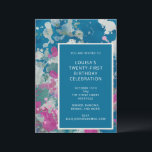 Unik modern Abstrakt Paint Blue 21:a födelsedag Inbjudningar<br><div class="desc">Unik Modern Abstrakt Paint Art Blue 21:a födelsedagsinbjudan</div>