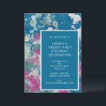 Unik modern Abstrakt Paint Blue 21:a födelsedag Inbjudningar<br><div class="desc">Unik Modern Abstrakt Paint Art Blue 21:a födelsedagsinbjudan</div>