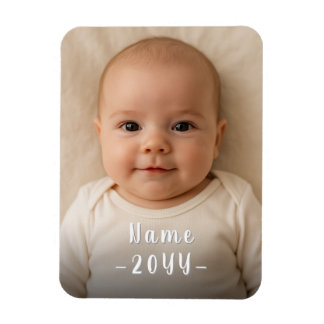 Unik Modern Anpassningsbar-foto Baby med redigerba Magnet