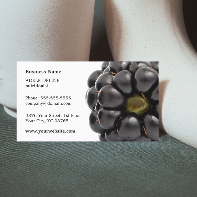 Unik Modern Blackberry Fruit Nutritionist Visitkort (Skapare uppladdad)
