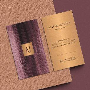 Unik modern elegant guld monogrammad visitkort