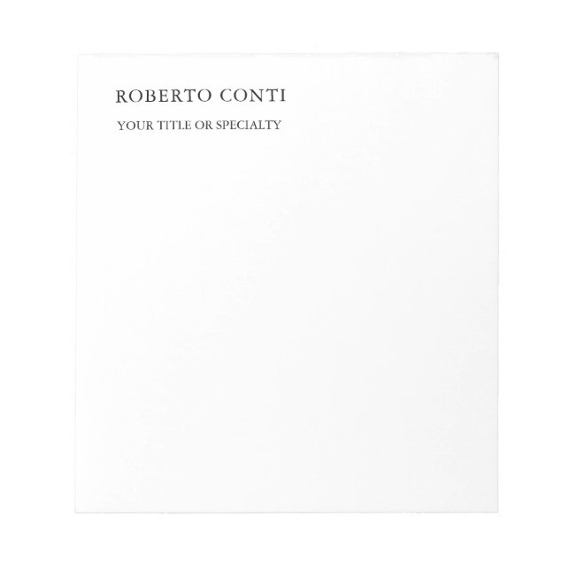 Unik Modern Enkel Minimalistisk Anteckningsblock (Framsida)