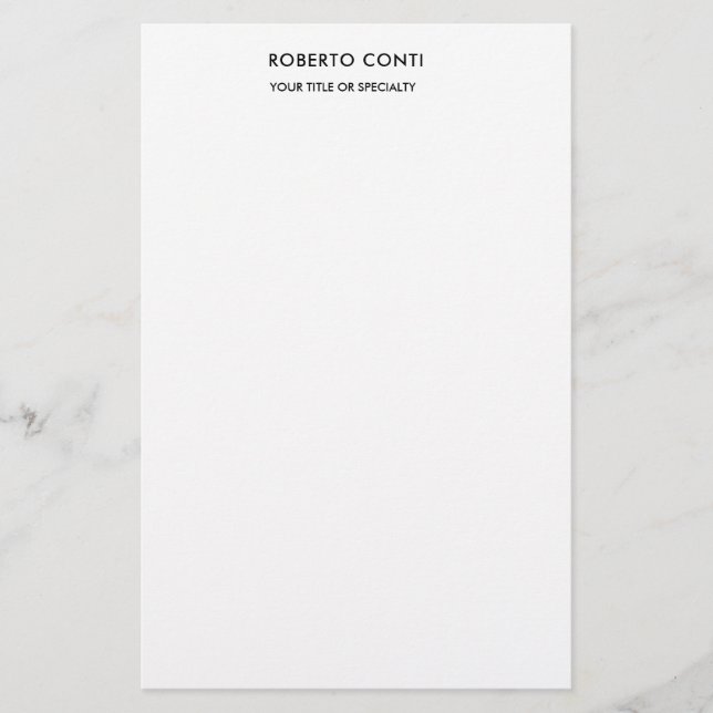 Unik Modern Enkel Minimalistisk Brevpapper (Framsida)