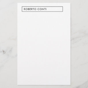 Unik modern enkel minimalistisk namn brevpapper