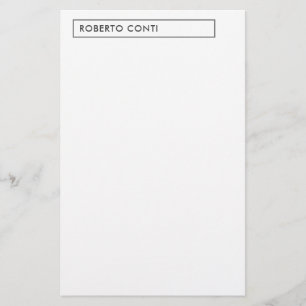 Unik Modern Enkel Minimalistisk Namn Brevpapper