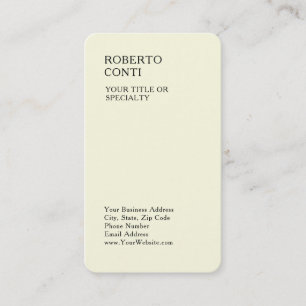 Unik modern enkel minimalistisk premium siden beig visitkort