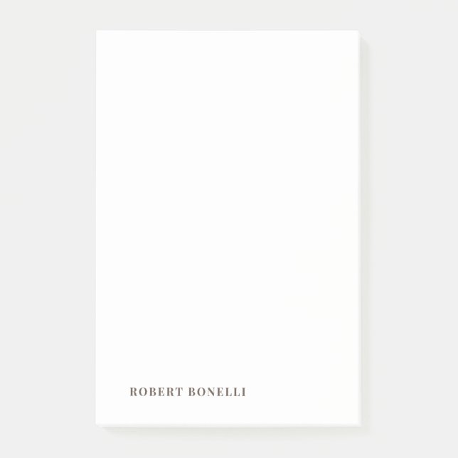 Unik Modern Enkel Namn Minimalistisk Post-it Block (Framsida)