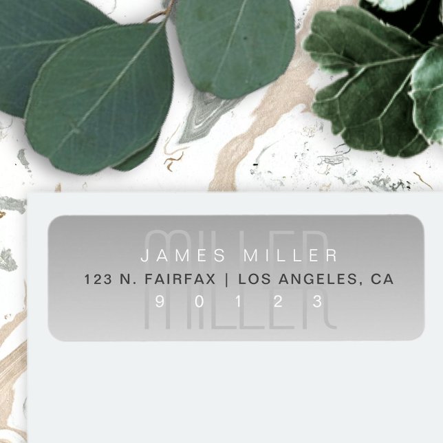 Unik modern Grått White Fading Ombre Returadress Etikett (Skapare uppladdad)