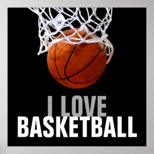 Unik Modern I Kärlek-basketboll Poster
