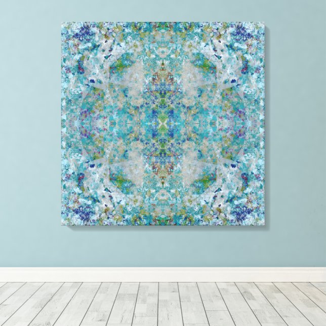 Unik modern konsthantverk av en Abstrakt Canvastryck (Insitu (trägolv))