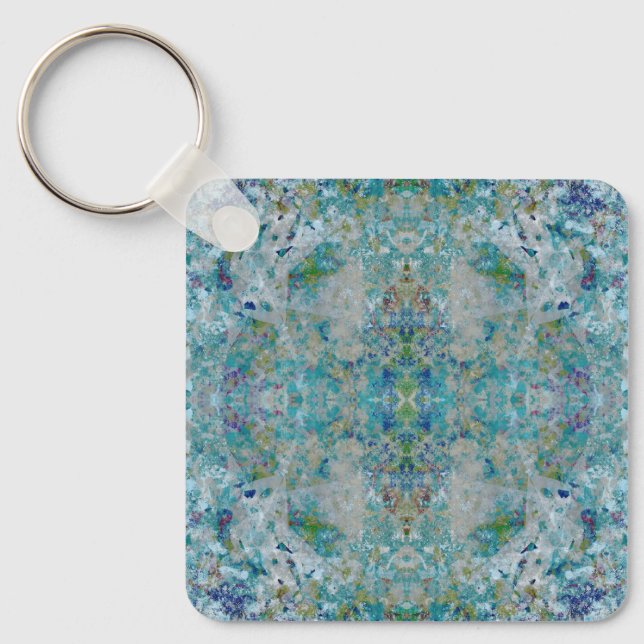 Unik modern konsthantverk av en Abstrakt Nyckelring (Framsida)