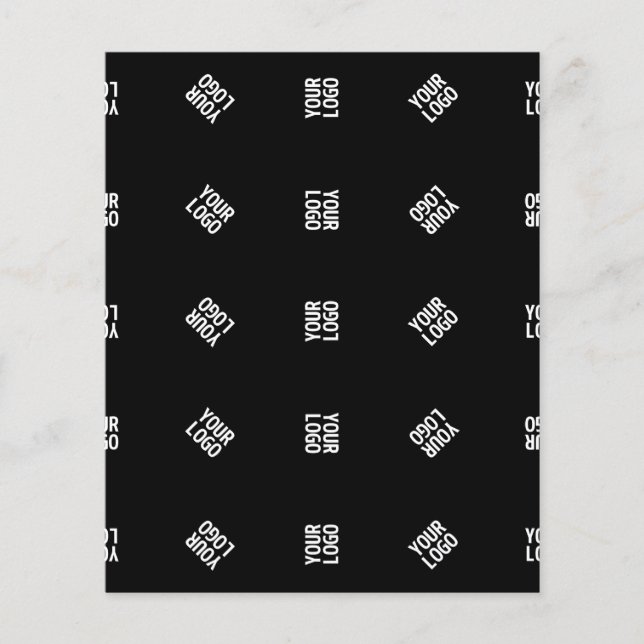 Unik modern logotypmönstermall | Svart Flygblad (Framsidan)
