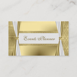 Unik modern lyxvit och Guld-geometri Visitkort