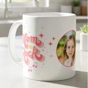 Unik Modern Mamma Personlig Foto Kaffemugg