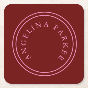 Unik, modern, minimalistisk plan underlägg papper kvadrat