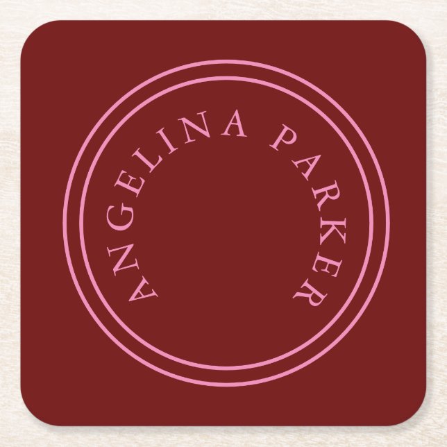 Unik, modern, minimalistisk plan underlägg papper kvadrat (Framsidan)