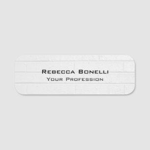 Unik modern minimalistisk väggtegel namnbricka