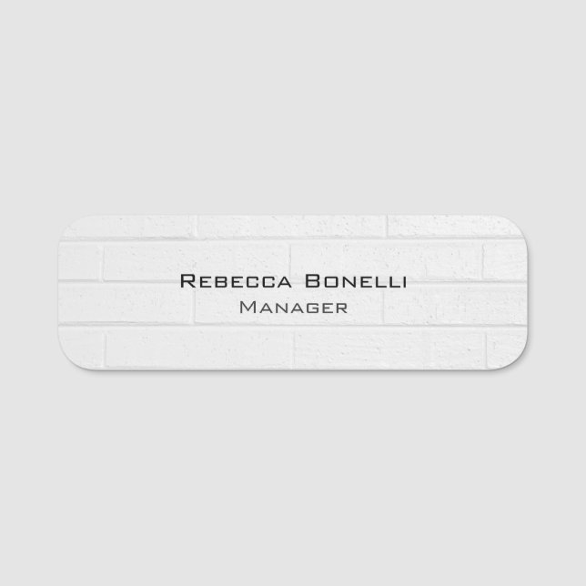 Unik modern minimalistisk väggtegel namnbricka (Framsida)