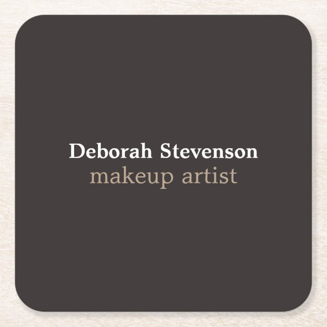 Unik Modern Mnimalist Grått-Anpassningsbar Underlägg Papper Kvadrat (Framsidan)