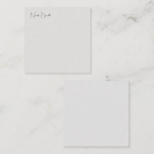 Unik Modern Platinum Grått-minimalistisk kaligraph Anteckningskort