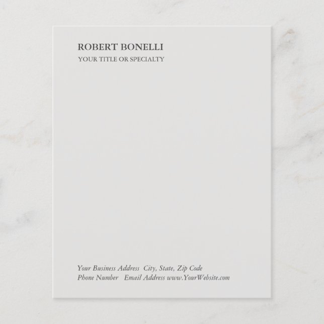 Unik Modern Platinum Grått Snyggt Papper Lakan (Framsida)