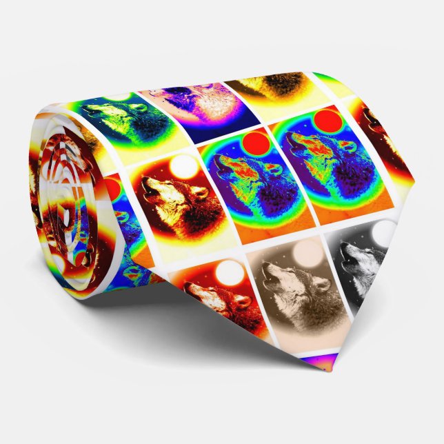 Unik Modern Pop Art Stil-Varg Slips (Rullad)