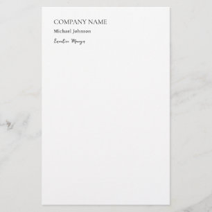Unik, modern professionell, minimalistisk chic brevpapper