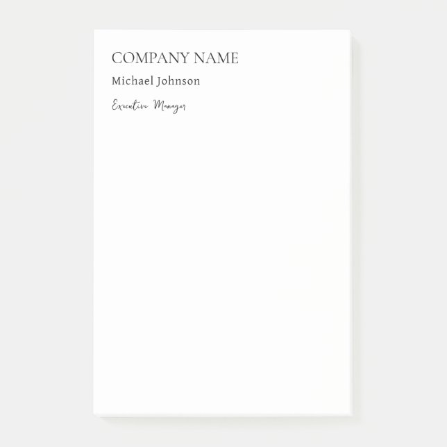 Unik, modern professionell, minimalistisk chic post-it block (Framsida)