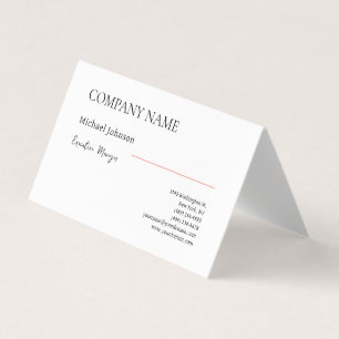 Unik, modern professionell, minimalistisk chic visitkort