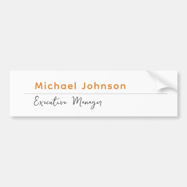 Unik, modern professionell-minimalistisk profil bildekal (Framsidan)